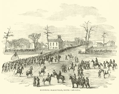 Entrando en Blackville, Carolina del Sur, enero 1865 de American School
