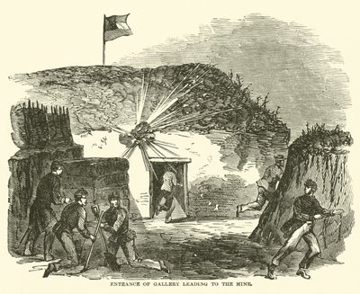 Entrada de la galería que conduce a la mina, junio 1863 de American School