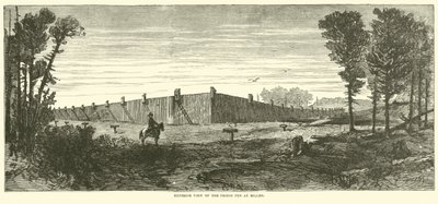 Vista exterior del Penal de Prisioneros en Millen, noviembre 1864 de American School