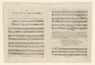 Primera edición de la partitura de "The Star Spangled Banner. A Patriotic de American School
