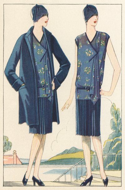 Flappers con vestidos y abrigos de American School