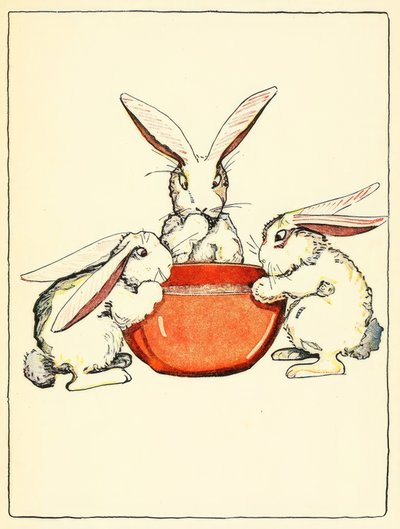 Flopsy, Mopsy y Cotton-Tail cenaron pan, leche y moras de American School
