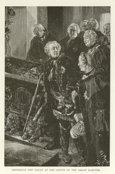 Federico el Grande en el Ataúd del Gran Elector de American School