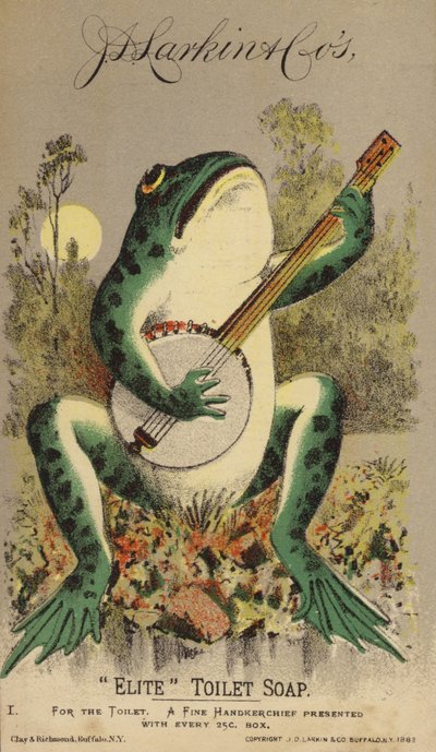 Rana tocando el banjo de American School