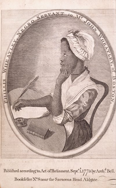 Retrato del autor, Phillis Wheatley, del libro 