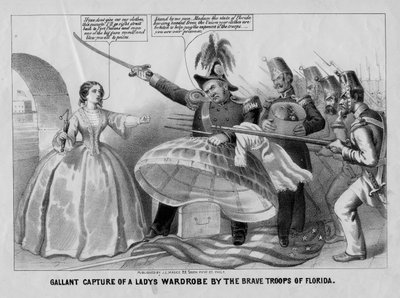 Valiente captura del guardarropa de una dama por las valientes tropas de Florida de American School