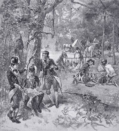 General Francis Marion en el campamento de American School