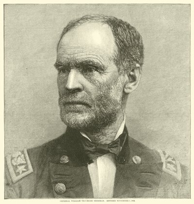 General William Tecumseh Sherman, retirado el 1 de noviembre de 1883, mayo de 1864 de American School
