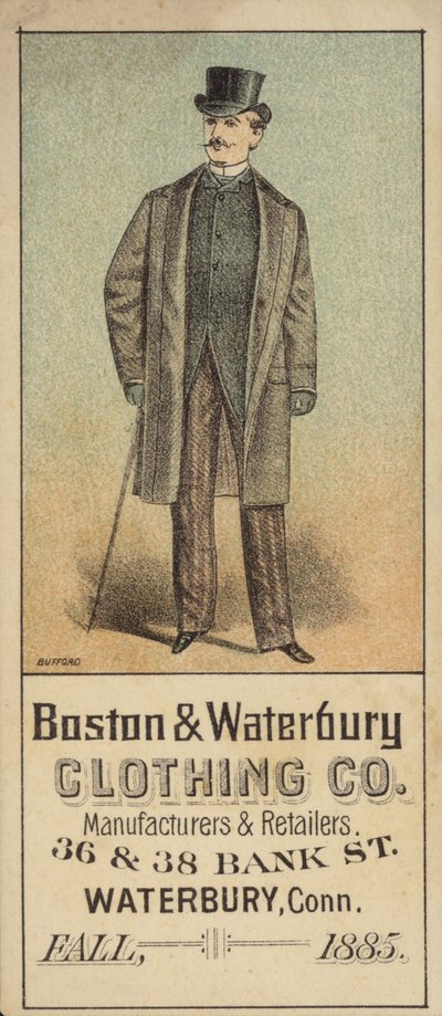 Caballero con sombrero de copa y bastón de American School