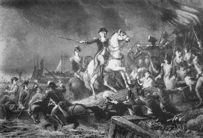 George Washington dirigiendo la retirada de Brooklyn Heights, 29 de agosto de 1776 de American School