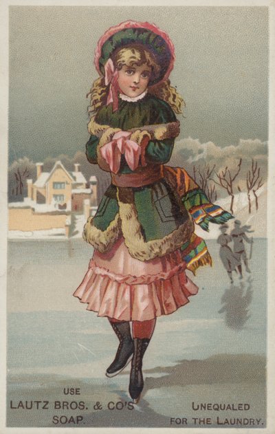 Niña patinando sobre hielo de American School