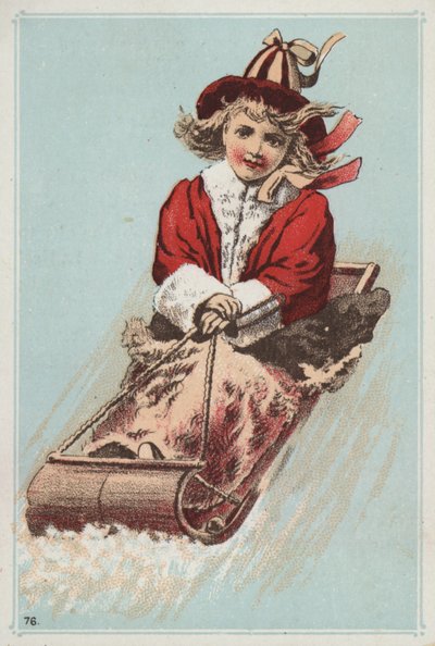 Niña en trineo de American School