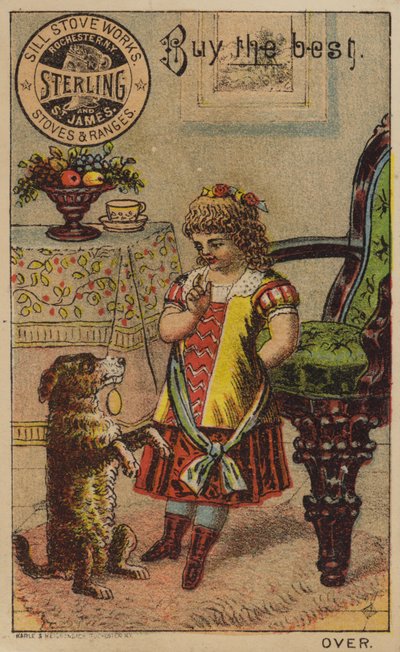 Niña y Perro Mendigando de American School