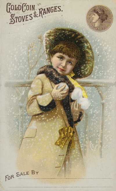Niña Sosteniendo Bolas de Nieve de American School