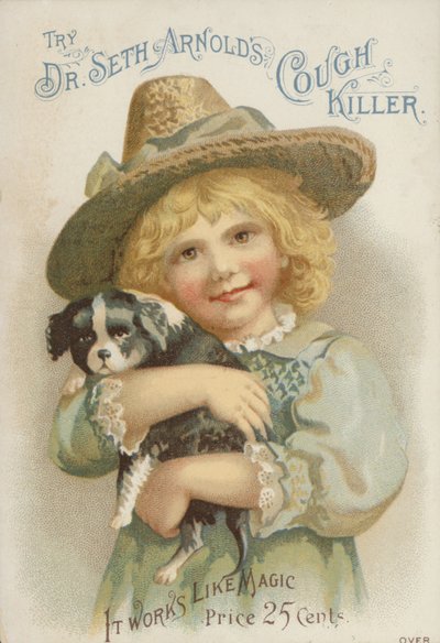 Niña con sombrero de paja sosteniendo un cachorro de American School