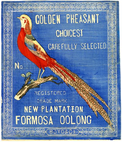 Golden Pheasant Choicest Carefully Select, No. Registered Trade Mark New Plantation Formosa Oolong de American School