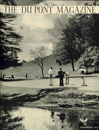 Golfistas, portada de la revista DuPont, julio-agosto 1936 de American School