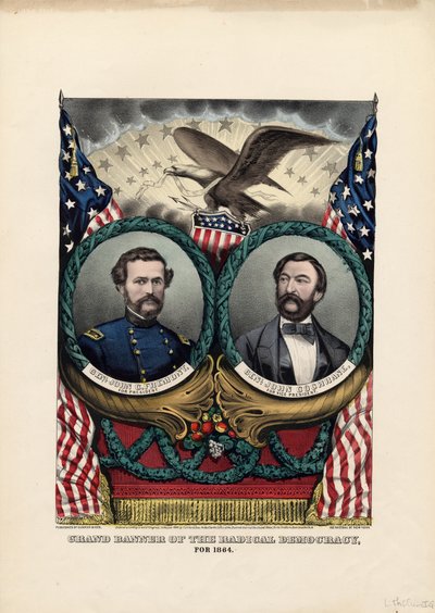 Gran estandarte de la democracia radical, para 1864 de American School