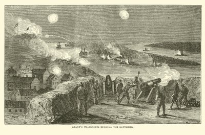 Transportes de Grant atravesando las baterías, abril 1863 de American School