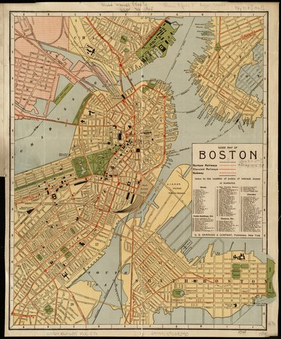 Mapa guía de Boston de American School