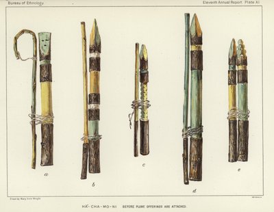 Ha-Cha-Mo-Ni - antes de que se adjunten las ofrendas de plumas de American School