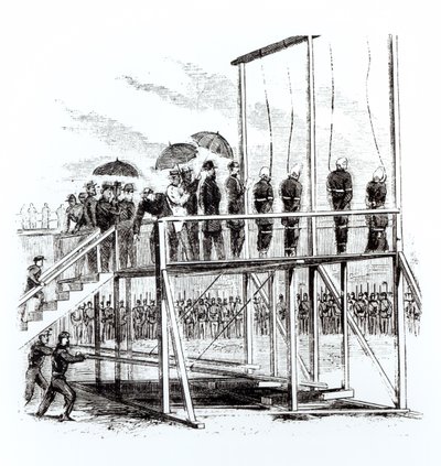 Ahorcamiento de los conspiradores del asesinato de Lincoln, 7 de julio de 1865 de American School