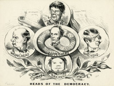 Cabezas de la democracia, 1864 de American School