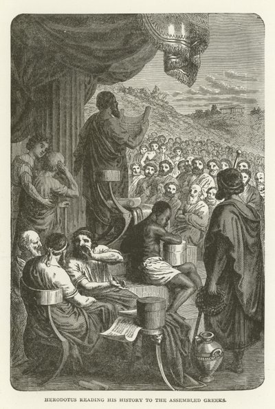 Heródoto leyendo su historia a los griegos reunidos de American School