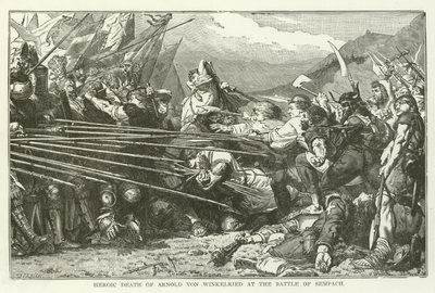 Muerte heroica de Arnold von Winkelried en la Batalla de Sempach de American School