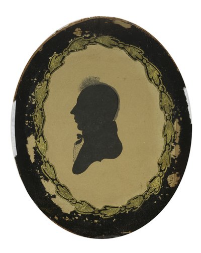 Silueta recortada de un hombre, c. 1800-1805 de American School