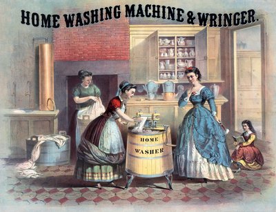 Lavadora y escurridor casero, c.1869 de American School