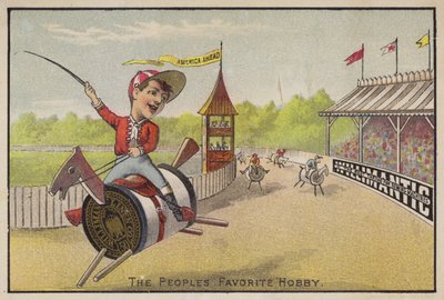 Carreras de caballos en carretes de algodón de American School