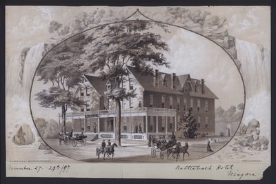 Hotel Kaltenbach, Niágara, Nueva York, EE.UU., c1897 (litografía) de American School
