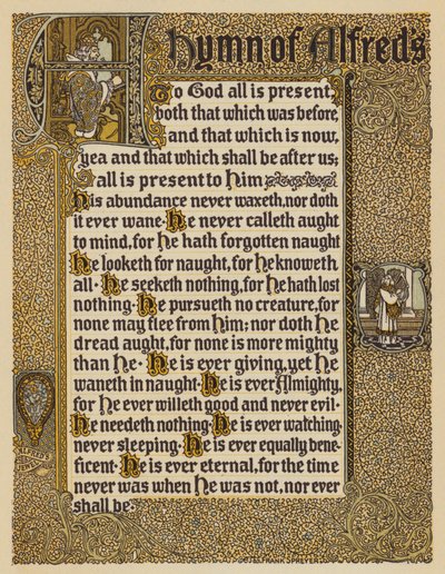Himno del rey Alfredo (litografia en color) de American School