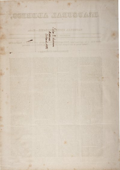 Discurso inaugural de John Quincy Adams, 4 de marzo de 1825 de American School