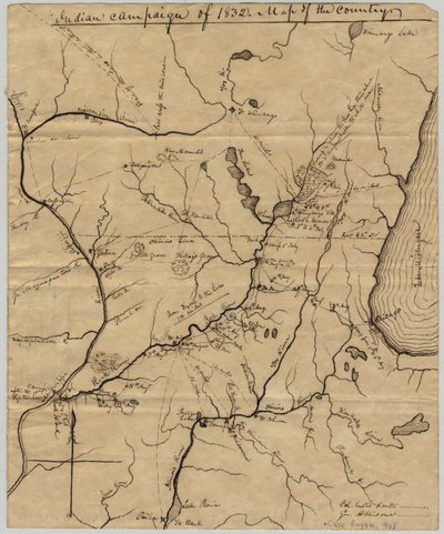 Campaña india de 1832: Mapa del país, 1832 de American School