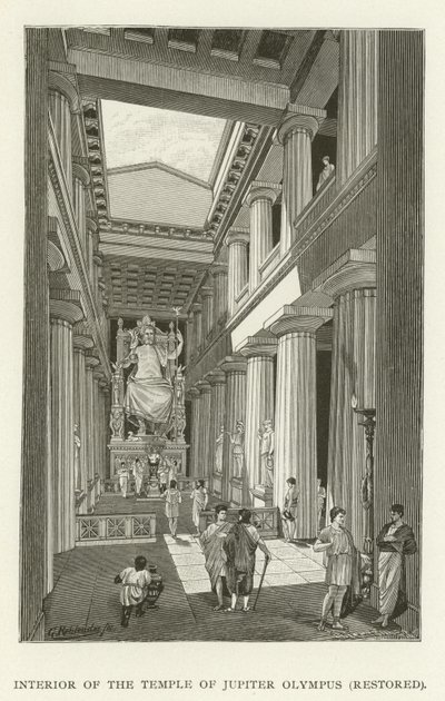 Interior del Templo de Júpiter Olimpo, restaurado de American School