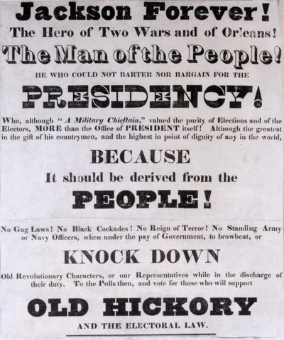 Jackson Forever, Póster de Campaña Presidencial de American School