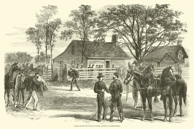 Casa de James Bennett, donde se rindió Johnston, abril 1865 de American School