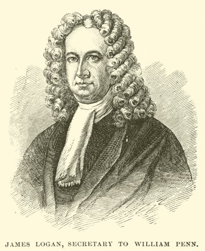 James Logan, Secretario de William Penn (grabado) de American School