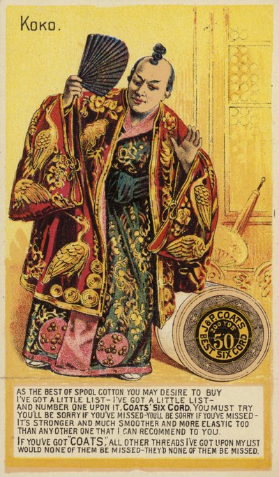 Hombre japonés con vestido tradicional, Koko de American School