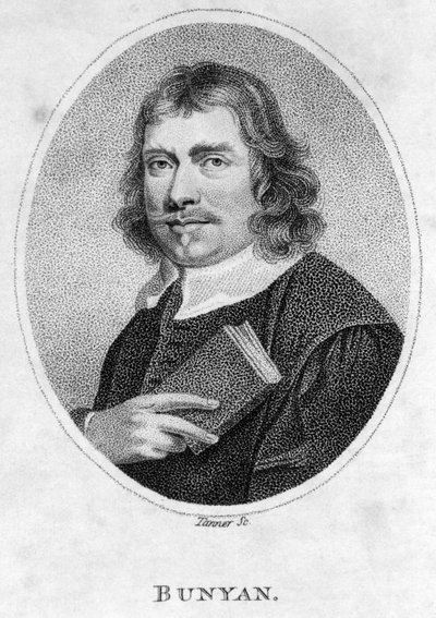 John Bunyan (1628-88) frontispicio de El progreso del peregrino, 1805 de American School