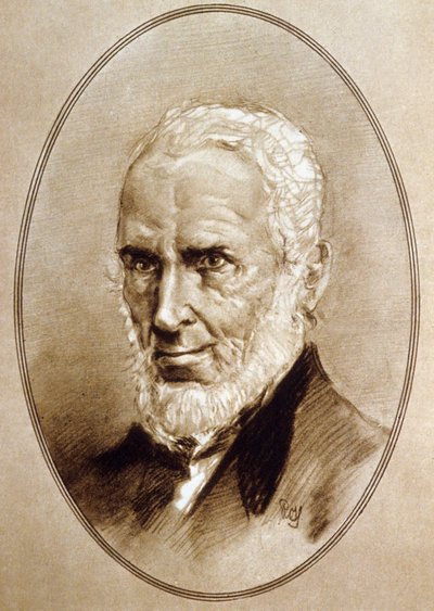 John Greenleaf Whittier (litografía) de American School