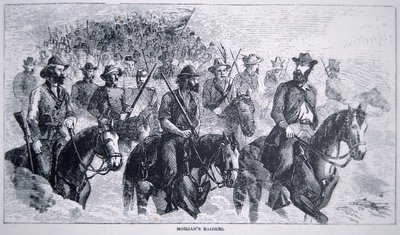 Los asaltantes de John Hunt Morgan (1825-64) de American School