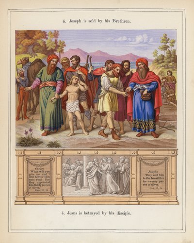 José es vendido por sus hermanos (litografía en color) de American School