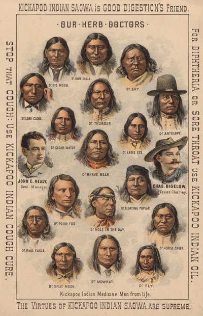 Hombres medicina Kickapoo de American School