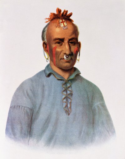Kish-Kal-Wa, un Jefe Shawnee, ilustración de 