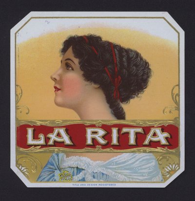 La Rita, etiqueta de cigarro (chromolitho) de American School