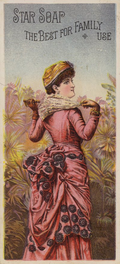 Dama posando con parasol de American School