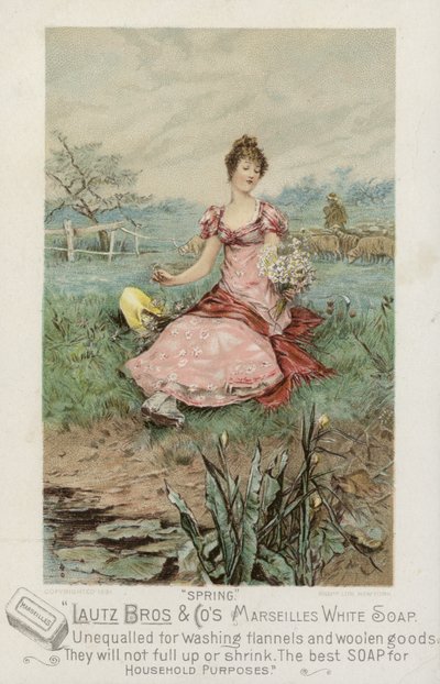 Dama sentada en el prado de American School